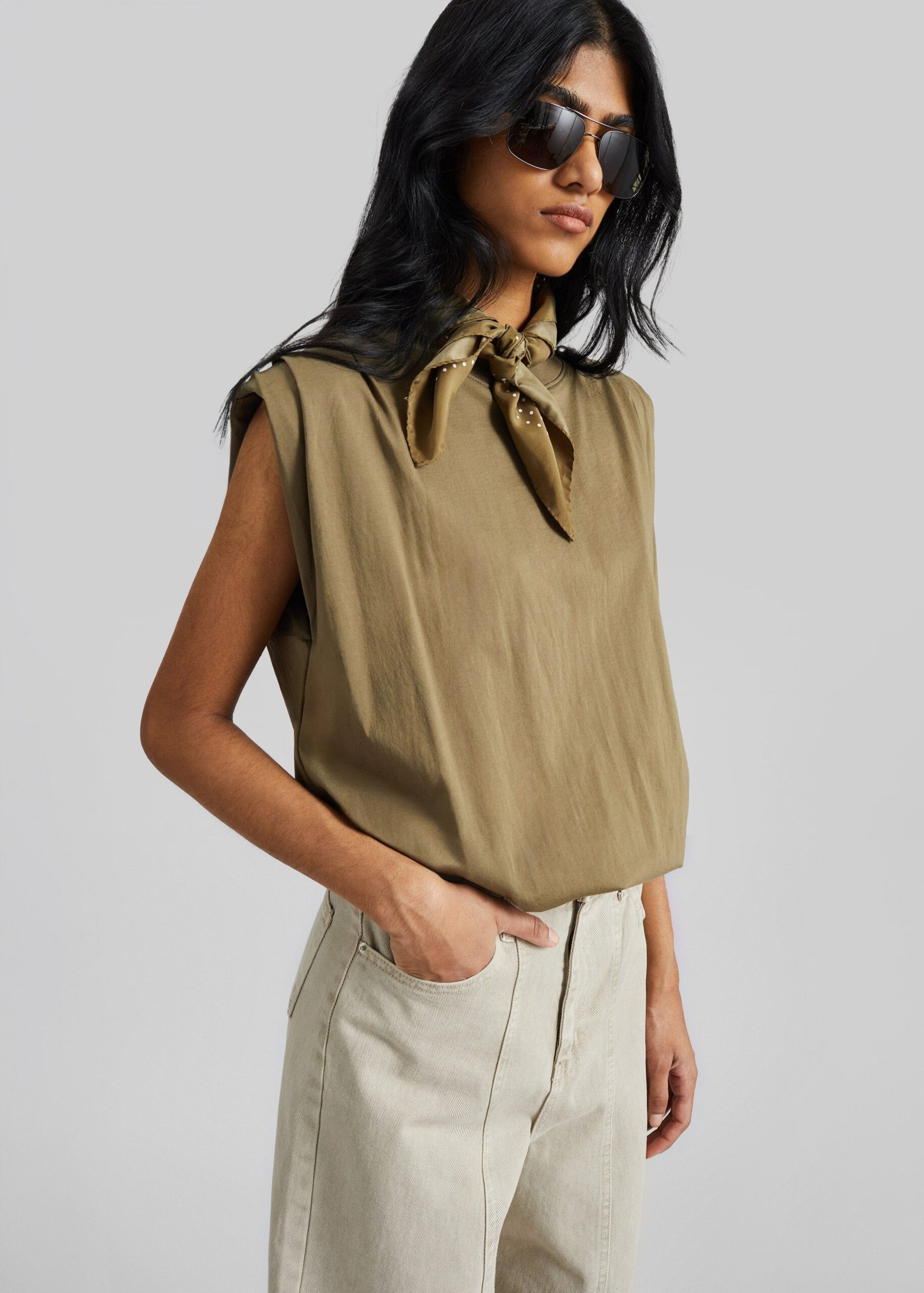 Balloon Top - Olive
