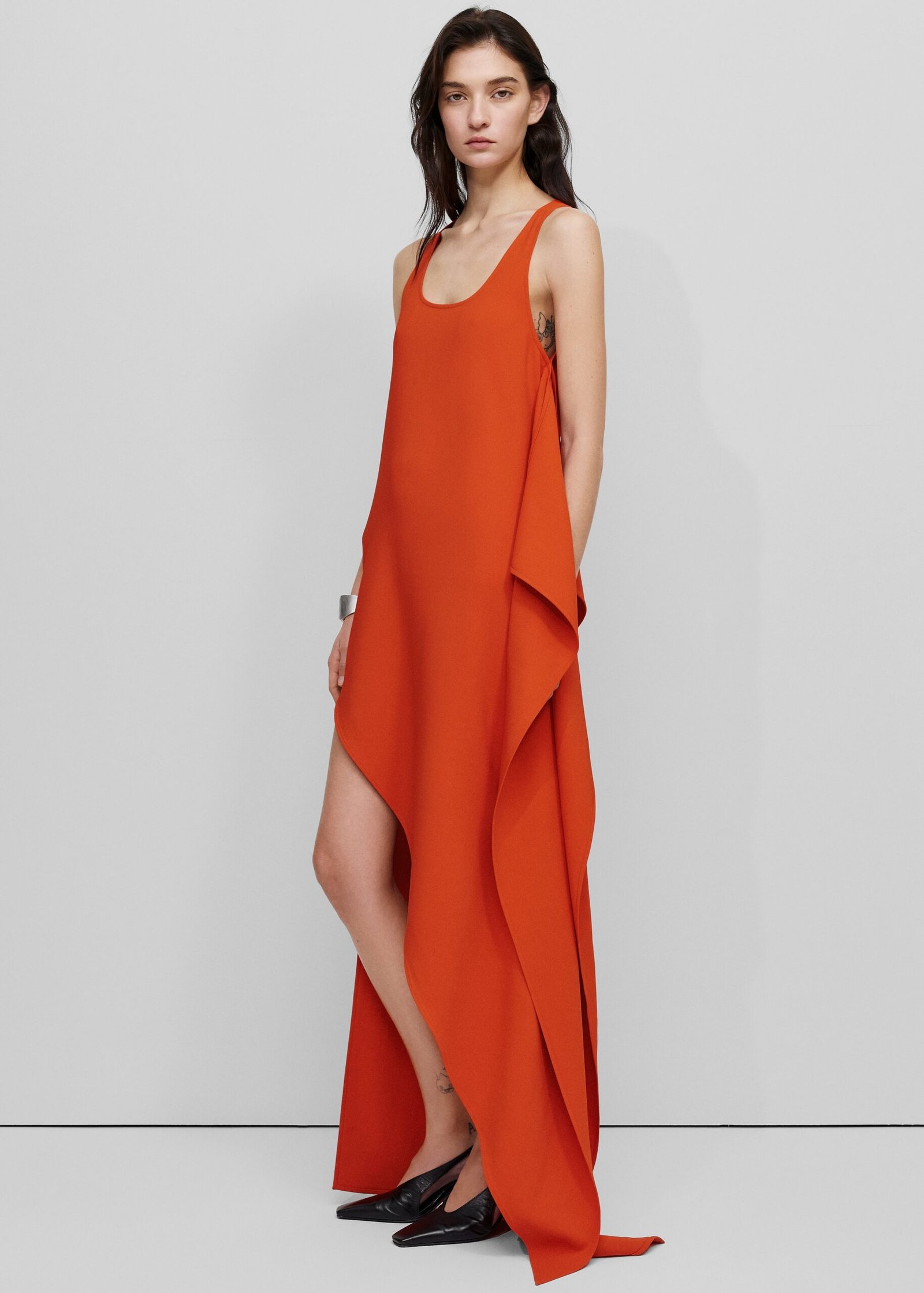 Dress - Carrot Red