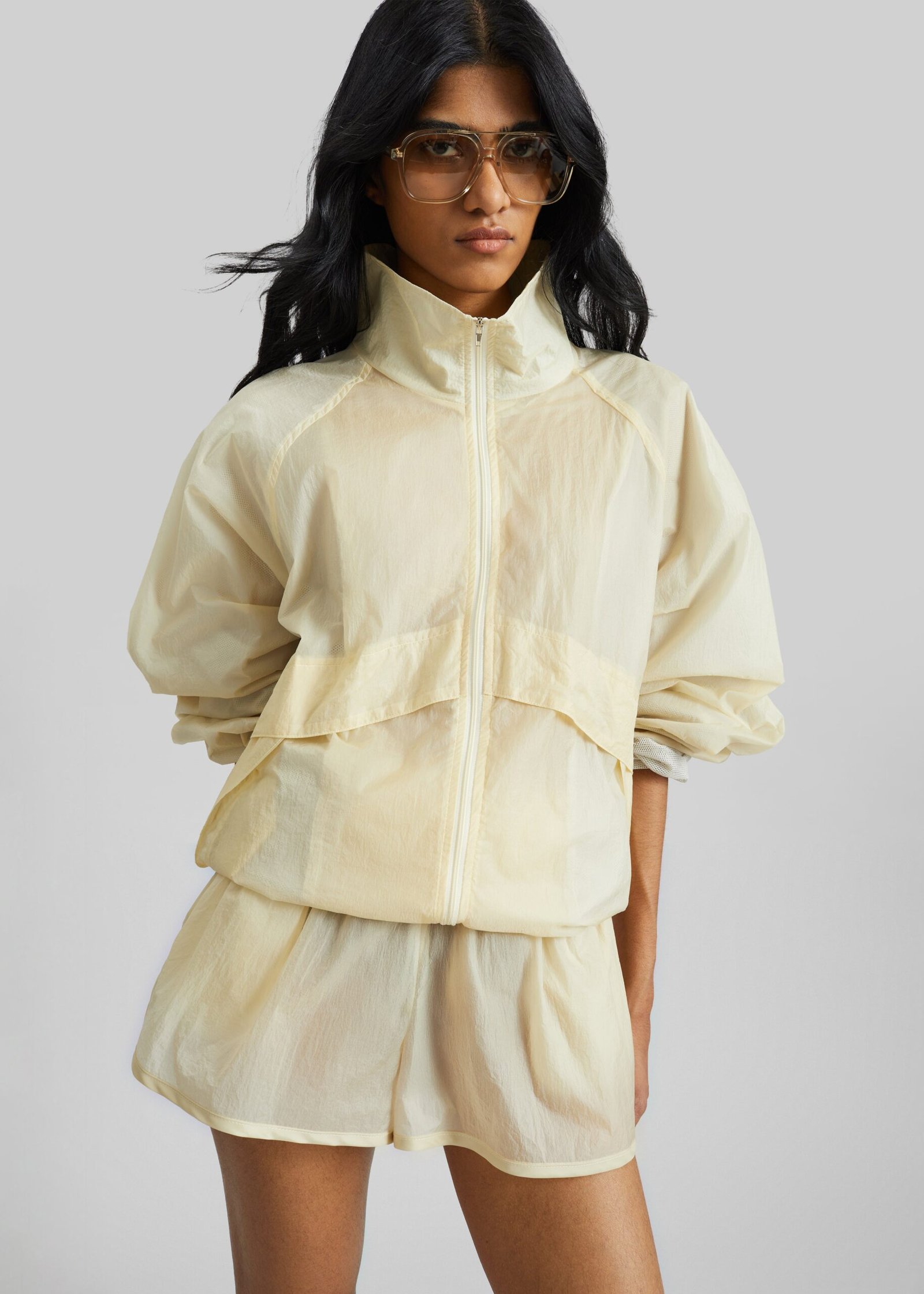 Mini Track Shorts - Pale Yellow