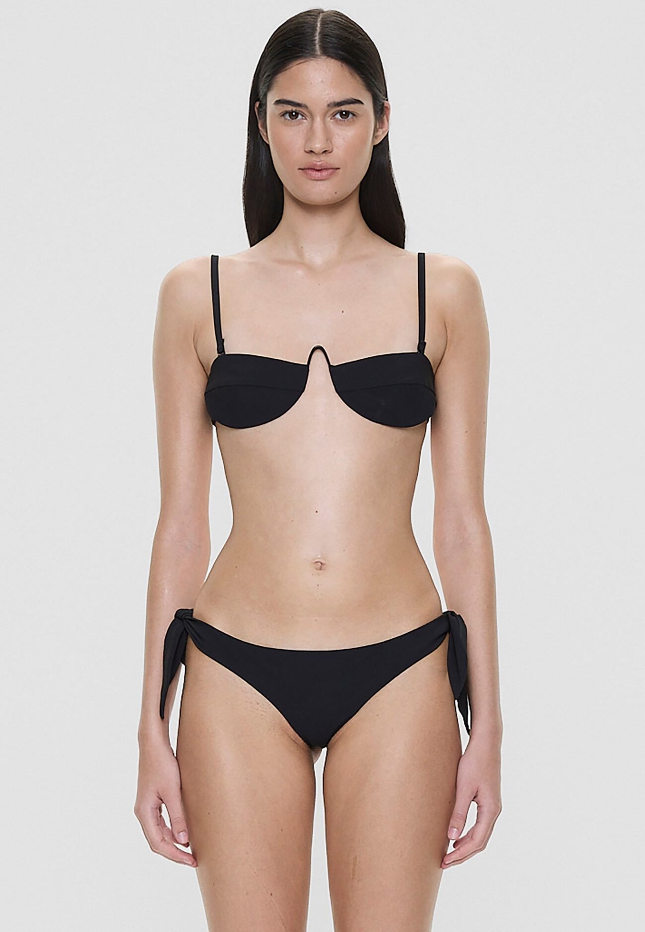 Side Tie Brief - Black