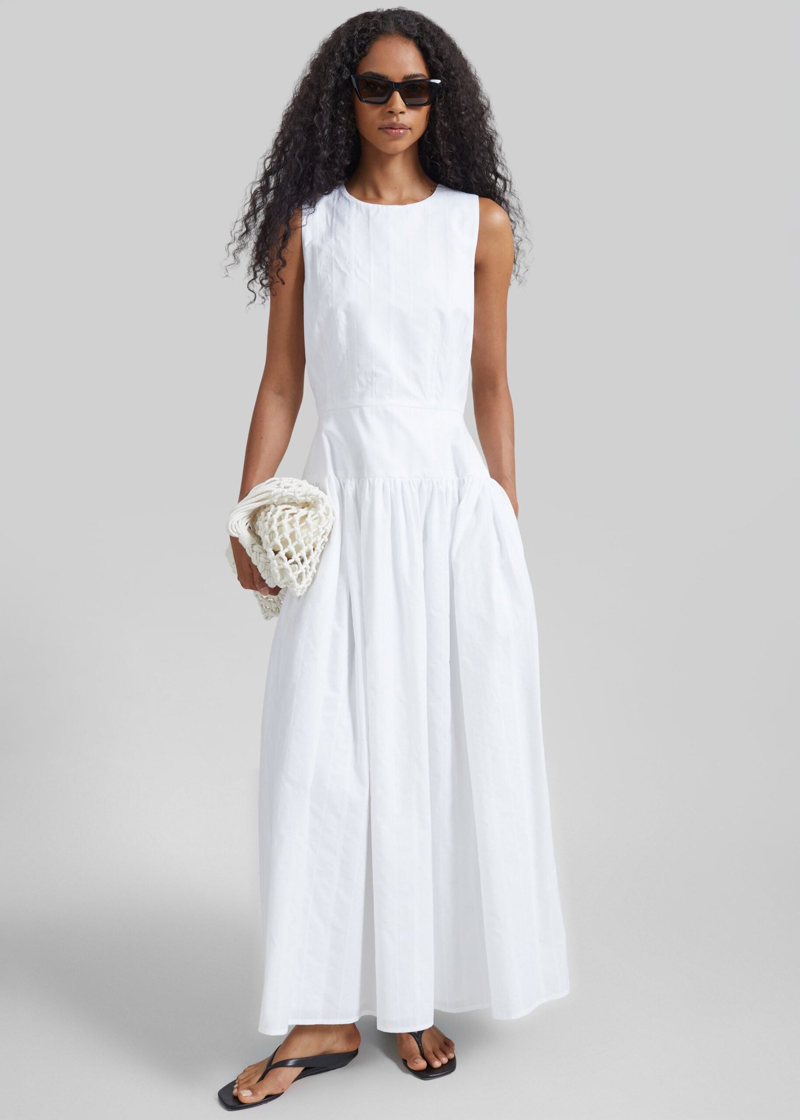 Flared Dress - White