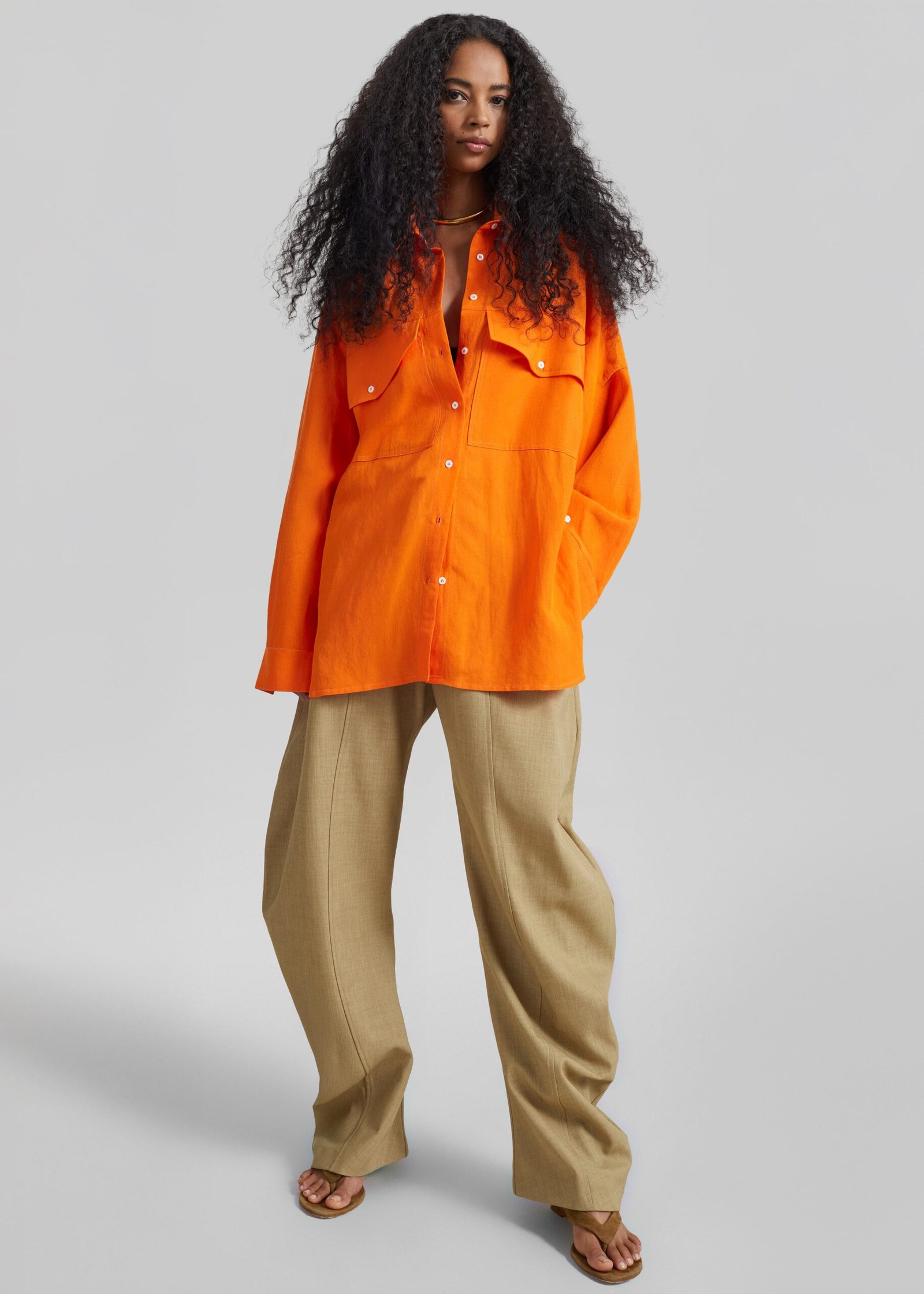 Oversized Shirt - Orange