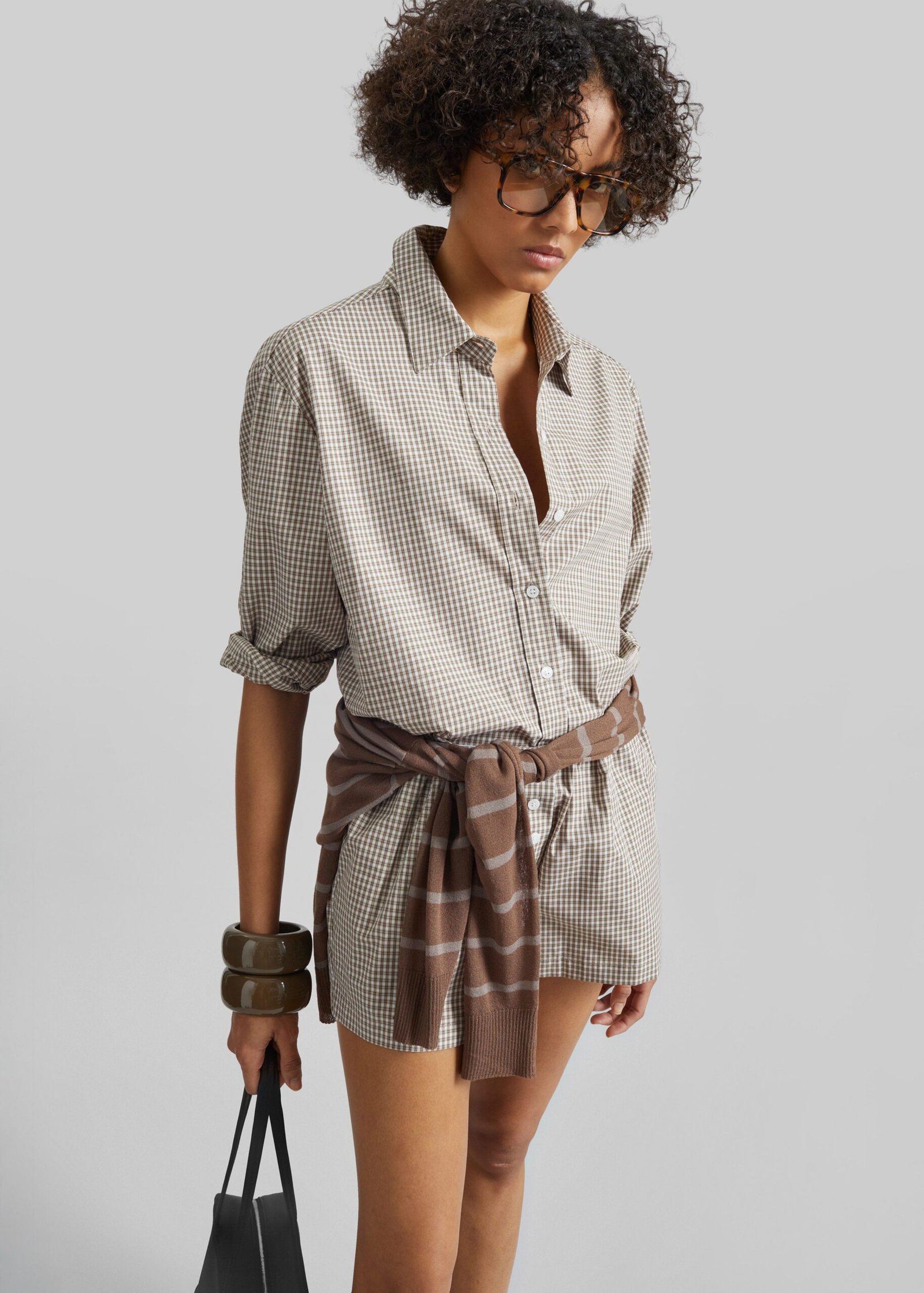 Shirt - Beige Plaid