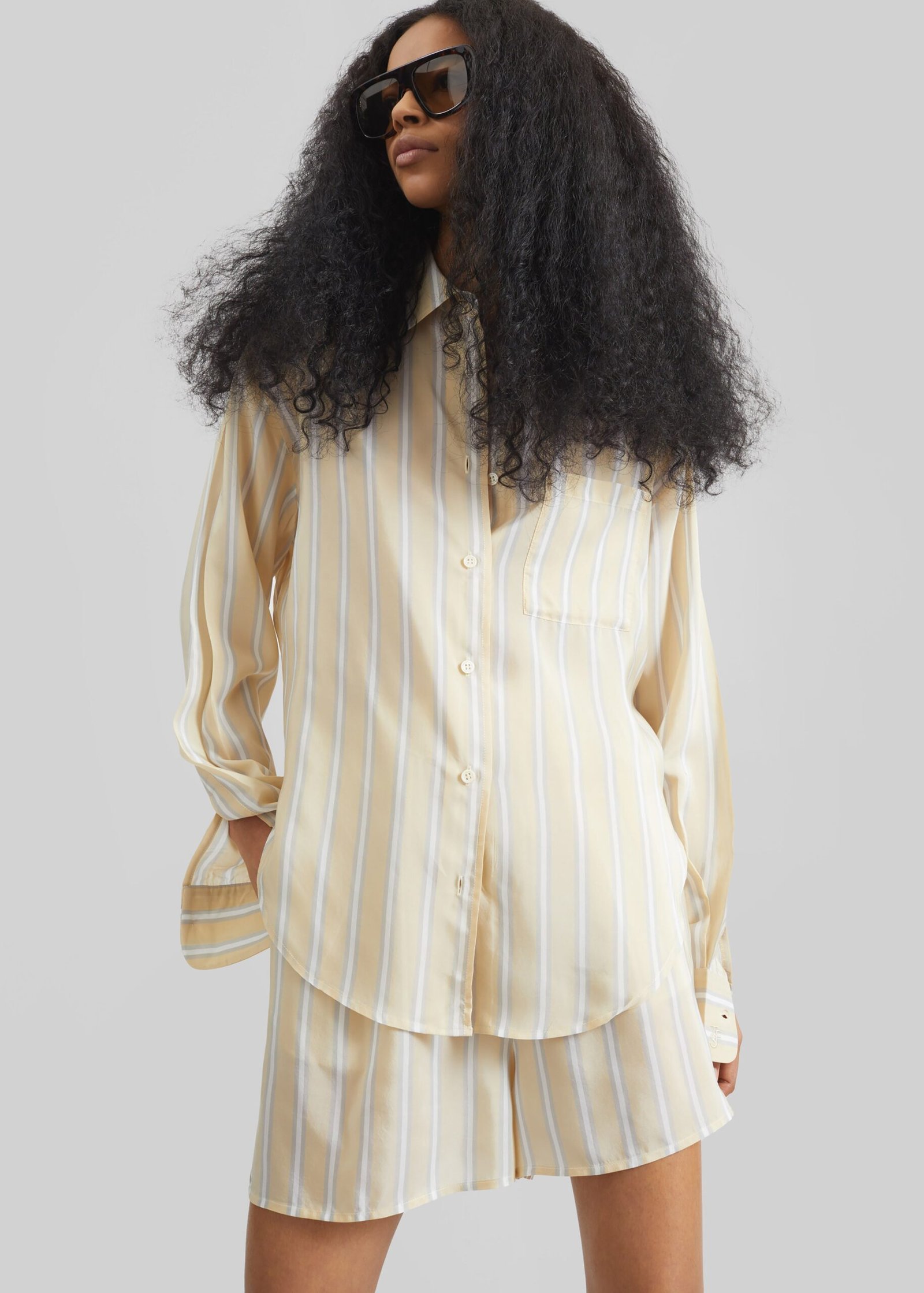 Fluid Shirt - Yellow/White Stripe