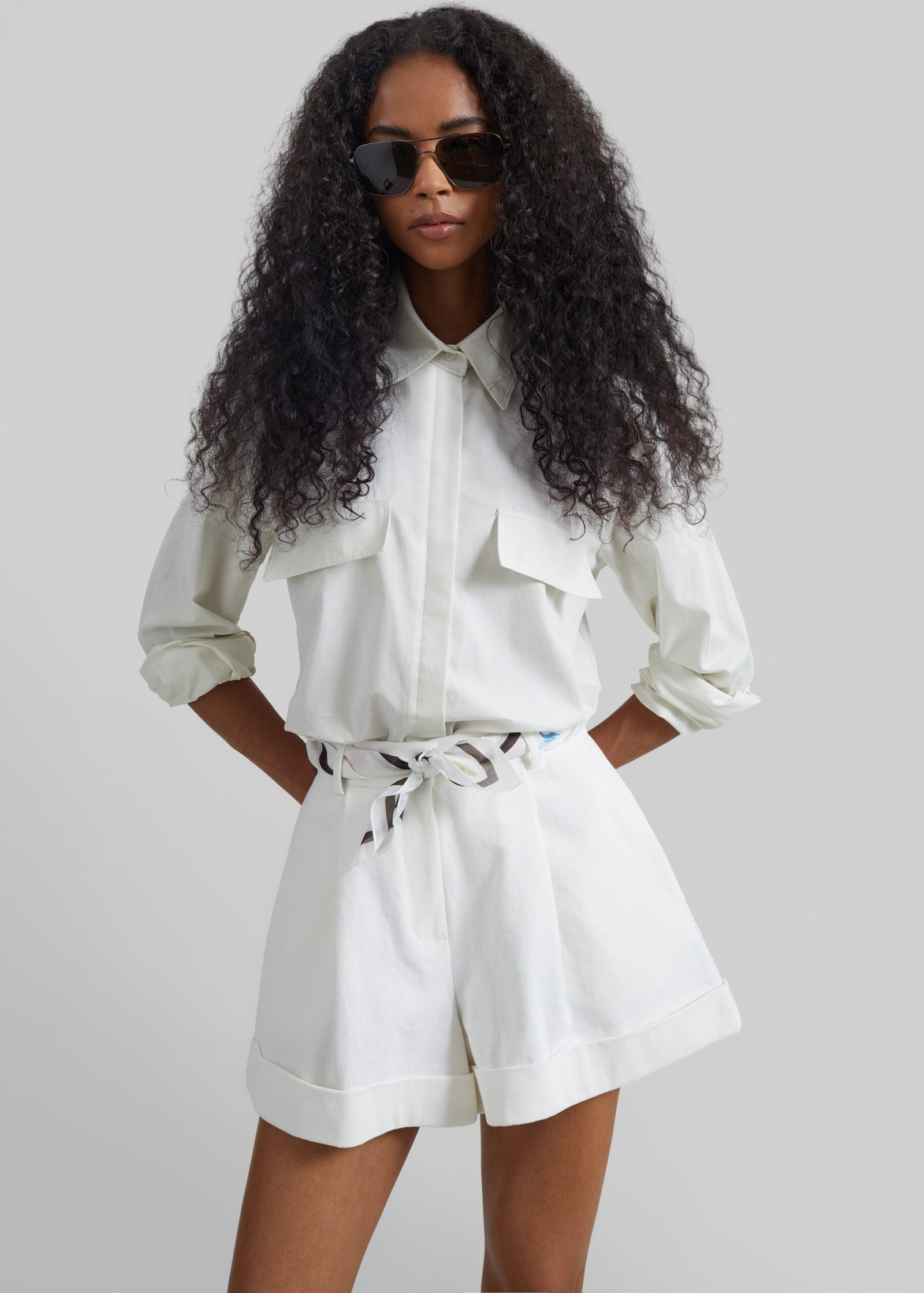 Cuffed Shorts - Ivory